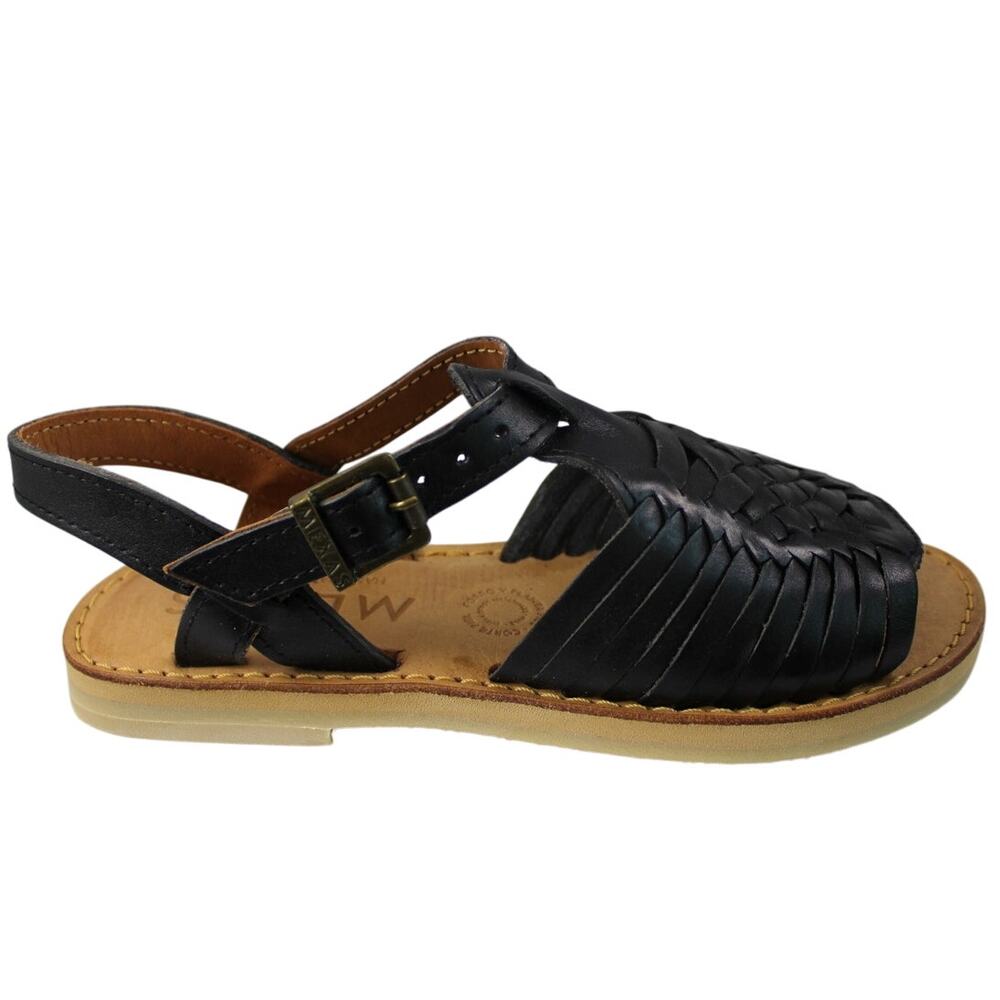 Mexas Maya Black Sandals- Huaraches